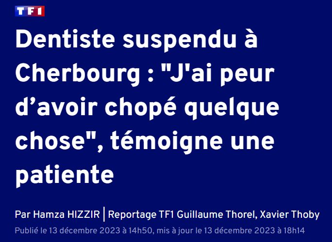 TF1 Dentiste à Cherbourg
