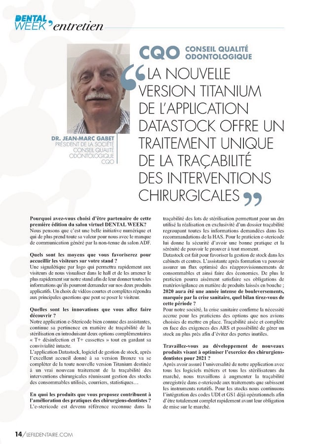 interview CQO par Fil Dentaire