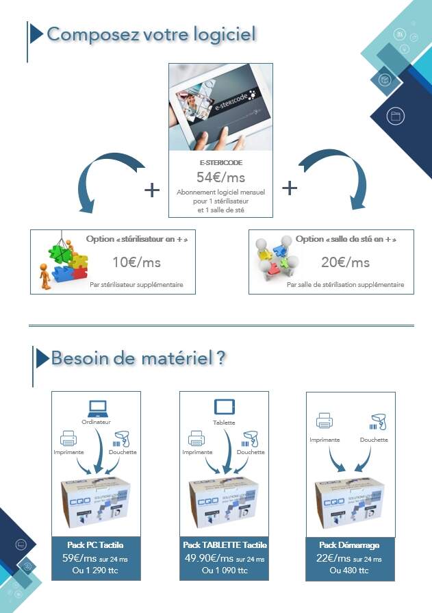 E-stéricode nouveau logiciel dentaire sur mesure