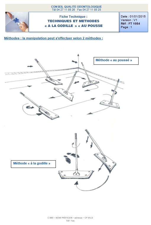 Hygiène cabinet dentaire - Deux méthodes de nettoyage des sols