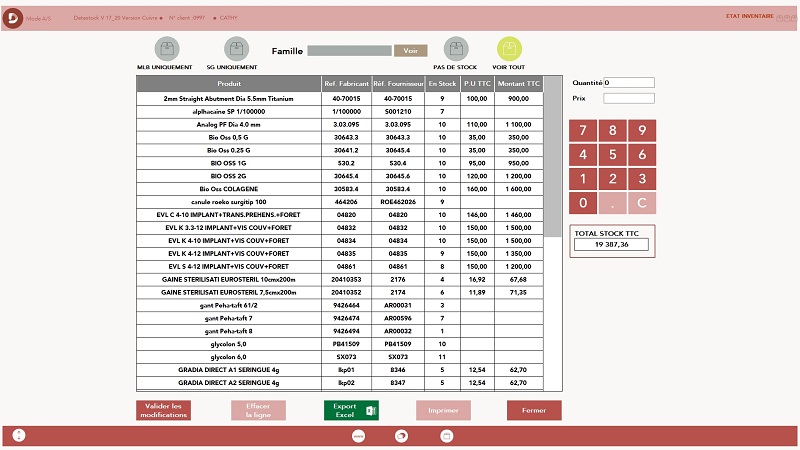 logiciel gestion stock dentaire