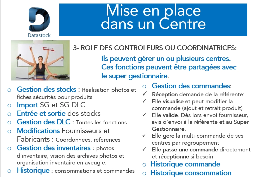 Logiciel gestion de stock - mise en en place centre