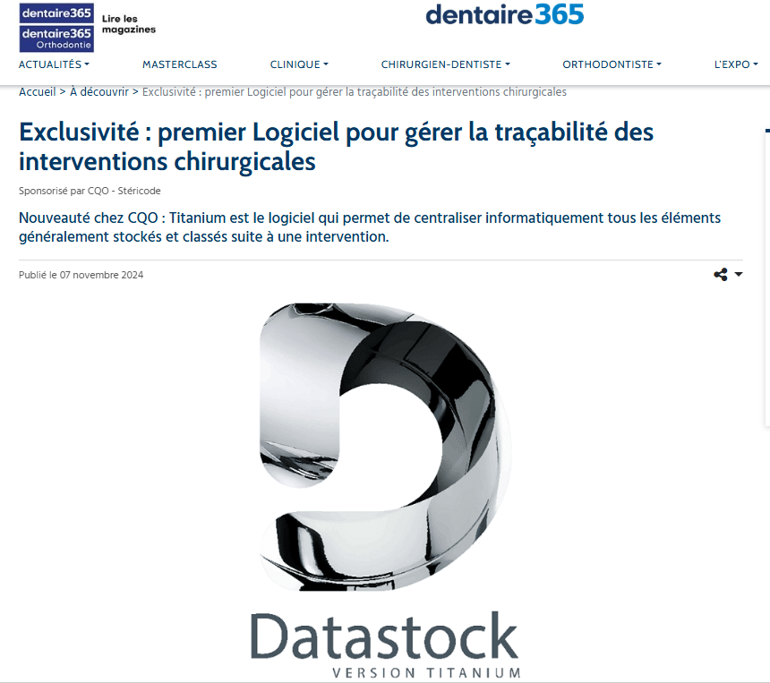 Gestion des opérations chirurgicales dentaires