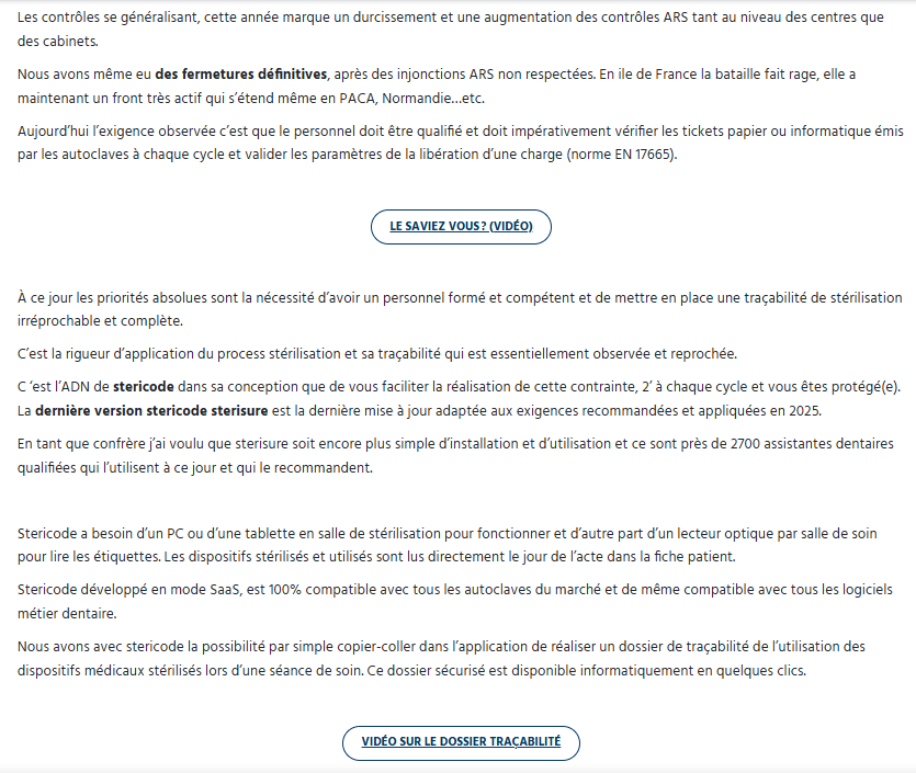 L'option à la pointe des exigences de la stérilisation 