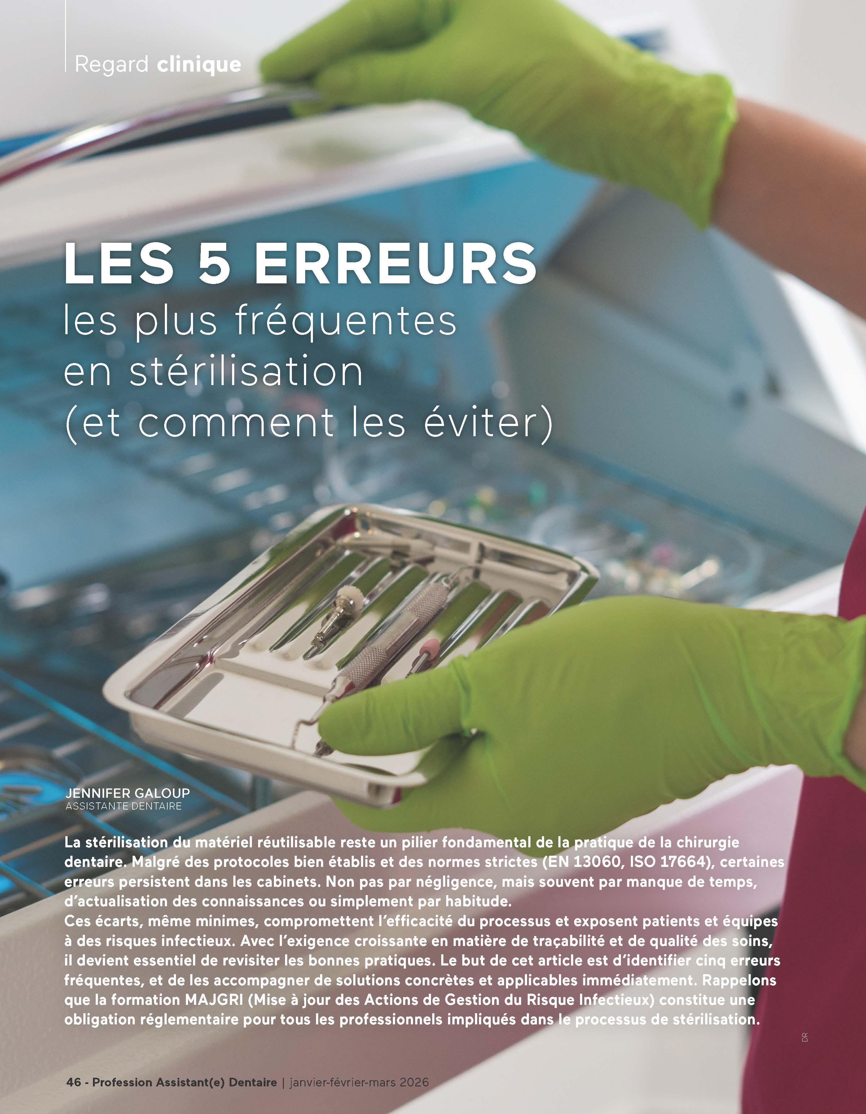 LES 5 ERREURS les plus fréquentes en stérilisation et comment les éviter